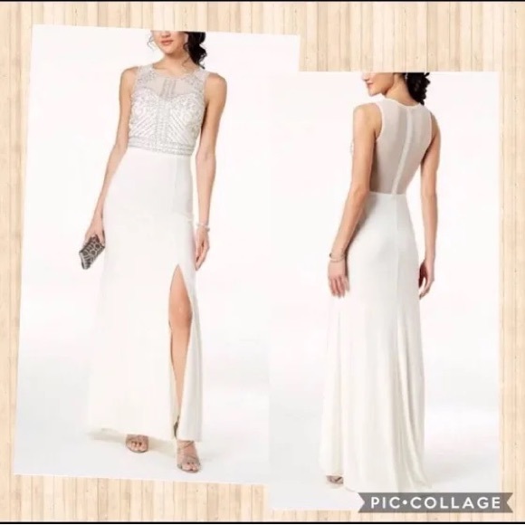 Morgan & Co. Dresses & Skirts - Morgan & Co. Long Maxi Dress Prom Dress with Slit and Sequins